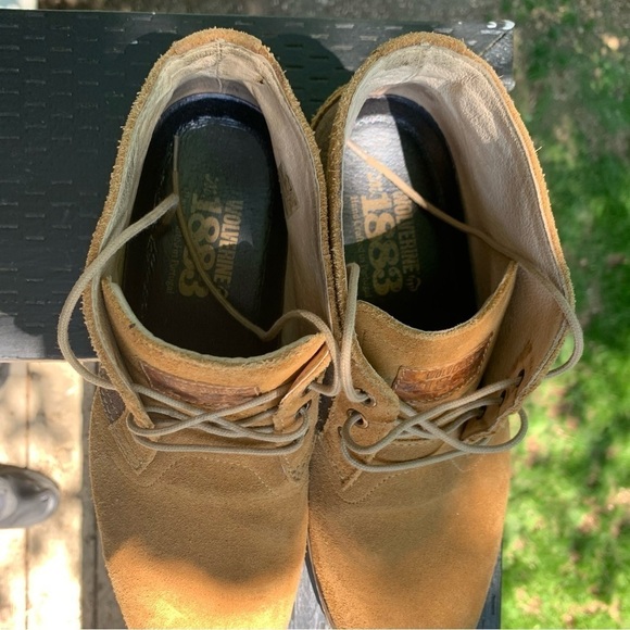 Wolverine 1883 Men’s Leather / Textile Chukka Shoes Brown‎ & Tan Size 9.5 - Picture 6 of 8
